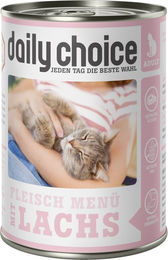 Produktbild von daily choice Fleischmenü mit Lachs Katzenfutter - 6 x 400 g