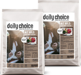Produktbild von daily choice mit Wild, Reis und Erbsen Basic - 2 x 15 kg