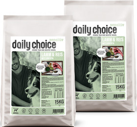 Produktbild von daily choice Sensitiv Lamm und Reis mit Erbsen - 2 x 15 kg