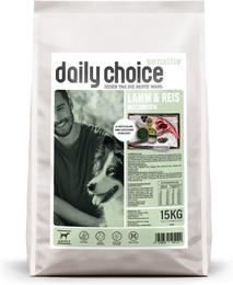 Produktbild von daily choice Sensitiv Lamm und Reis mit Erbsen Trockenfutter für Hunde - 15 kg