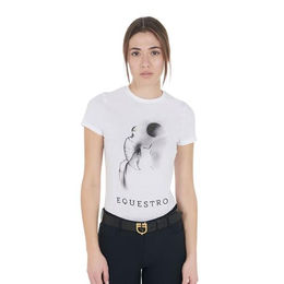 Damen Baumwoll-T-Shirt Equestro – Bild 1 von 6