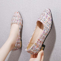 Produktbild von Damen Beanie Schuhe Faule Schuhe Flacher Mund Einzelschuhe Sozial Einbeinig Flachboden Allgleiches Flachboden 42 bunt