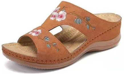 Produktbild von Damen Sandalen, neue Sommerschuhe, Damen-Sandalen in Übergröße mit Absatz, lässige Plateauschuhe 42 khaki