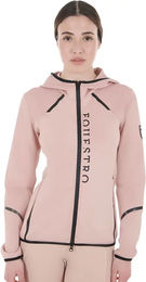 Produktbild von Damen Sweatshirt mit Kapuze und Reißverschluss aus Jersey Equestro
