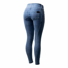 Damen Vollgrip-Denim-Reithose Horze Carolyn – Bild 1 von 6