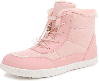 Produktbild von Damen Winter Schneestiefel Fellgefüttert Barfußstiefel Breite Zehenbox Stiefeletten Wanderschuhe Outdoor 42 rosa