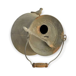 Produktbild von DanDiBo Vogelhaus zum Aufhängen Metall Deko Pott Eimer wetterfest