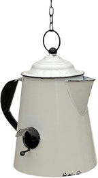 Produktbild von DanDiBo Vogelhaus zum Aufhängen Metall Kaffeekanne wetterfest