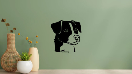 Produktbild von Dänischer Hofhund Kopf Wandtattoo Wandbild Wandsticker Wandaufkleber Wanddekoration