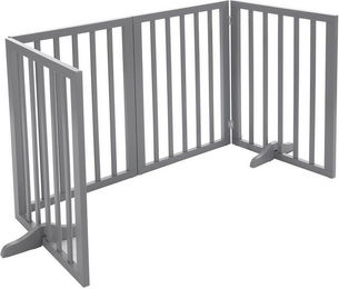 DARDVORLAG Schutzgitter 4tlg. Absperrgitter Freistehend Hundegitter 60cm hoch Treppengitter, mit 4 Gitterelementen und 2 Stützfüßen – Bild 1 von 5