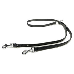 Produktbild von Das Lederband Hunde Führleine Granada schwarz/schwarz