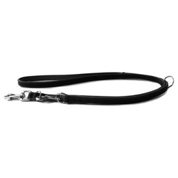 Produktbild von Das Lederband Hunde Führleine Roma schwarz/schwarz, Länge: 200 cm / Breite: 22 mm