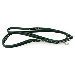 Produktbild von Das Lederband Hunde Führleine Weinheim Hunting Green lang, Maße: 300 cm / 22 mm