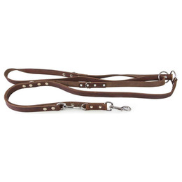 Produktbild von Das Lederband Hunde Führleine Weinheim Mocca lang, Maße: 300 cm / 22 mm