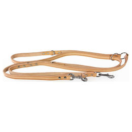 Produktbild von Das Lederband Hunde Führleine Weinheim Natural lang, Maße: 300 cm / 18 mm