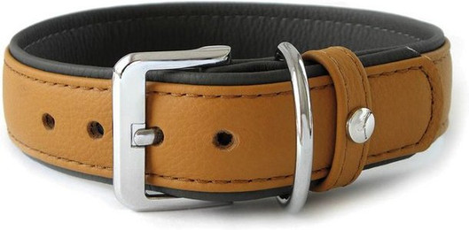 Produktbild von Das Lederband Hunde-Halsband Amsterdam caramel/lava