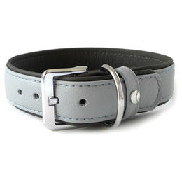 Produktbild von Das Lederband Hundehalsband Amsterdam ice/lava, Länge: 55 cm / Breite: 35 mm