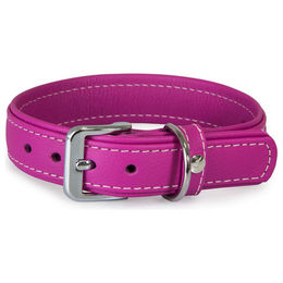 Produktbild von Das Lederband Hundehalsband Barcelona Rose-Violet, Länge: 20 cm