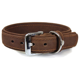 Produktbild von Das Lederband Hundehalsband Boston mocca/mocca, Länge: 25 cm / Breite: 12 mm