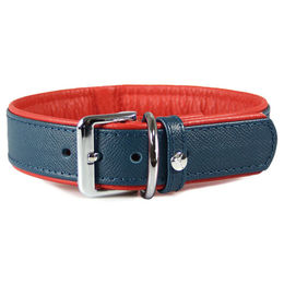 Produktbild von Das Lederband Hundehalsband Firenze opal/flame, Länge: 50 cm / Breite: 30 mm