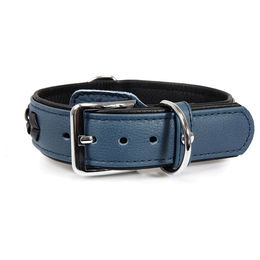 Produktbild von Das Lederband Hundehalsband Granada opal/black, Länge: 45 cm / Breite: 30 mm