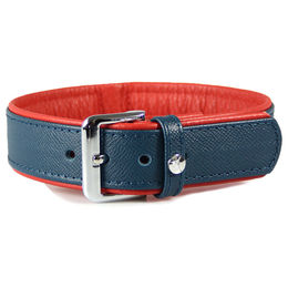 Produktbild von Das Lederband Hundehalsband Milano opal/flame, Länge: 50 cm / Breite: 30 mm