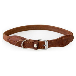 Produktbild von Das Lederband Hundehalsband rundgenäht Dublin Mocca, Länge: 40 cm