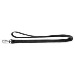 Produktbild von Das Lederband Hundeleine Boston schwarz/schwarz, Länge: 100 cm / Breite: 22 mm