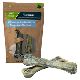 Produktbild von DAUERKAUER Fischkauer Knochen aus 100% Fischhaut - 2 x 65 g