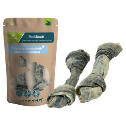 Produktbild von DAUERKAUER Fischkauer Knoten XL aus 100% Fischhaut - 180 g