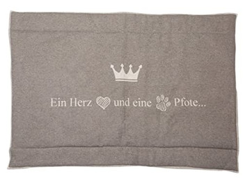 Produktbild von David Fussenegger Hundematte 'Ein Herz und eine Pfote' 80 x 120 cm Rauch - Beige
