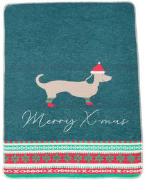Produktbild von David Fussenegger Tierdecke Hundedecke Merry X-mas 70x90 cm Tannengrün