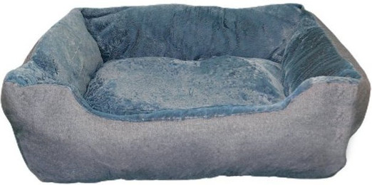 Produktbild von Defactoshop Hundebett Kissen in Leinenoptik mit erhöhten Rändern