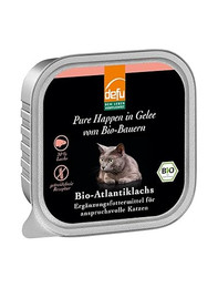 Produktbild von defu Bio Atlantiklachs Pure Happen in Gelee Katzenfutter - 100 g