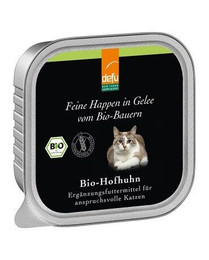 Produktbild von Defu Bio Nassfutter für Katzen Hofhuhn in Gelee - 16 x 100 g