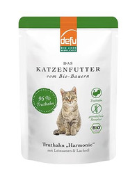 Produktbild von defu Bio Truthahn Harmonie Nassfutter für Katzen - 85 g