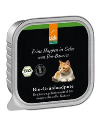 Produktbild von Defu Nassfutter für Katzen Bio Grünlandpute in Gelee - 100 g