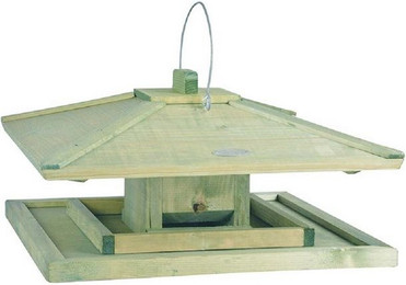 Produktbild von degawo Japanisches Vogelfutterhaus Garten überdacht Kiefernholz groß