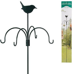 Produktbild von degawo Nistkasten Vogel Futter Station Meisen Knödel Halter Stange Ständer Metall