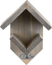 Produktbild von degawo Nistkasten Vogelhaus für Erdnussbuttergläser aus Holz in grau, zum Aufhängen