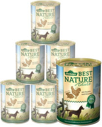 Dehner Best Nature Adult, versch. Sorten, 6 x 400 / 800 g Dose, Nassfutter für: Hunde, Nassfutter für ausgewachsene Hunde – Bild 1 von 2