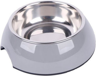 Produktbild von Dehner Hunde- und Katzennapf Melamin/Edelstahl/Gummi - 350 ml