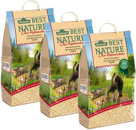 Produktbild von Dehner Katzenstreu Best Nature Öko Streu, klumpend, aus Pflanzenfasern, für die Katzentoilette, biologisch abbaubar, geruchsbindend
