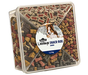 Dehner Lieblinge Hundesnack Snackbox Jumbo, Sortenmix, 1.2 kg, Leckerli für ausgewachsene Hunde, zuckerfrei – Bild 1 von 3