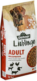 Dehner Lieblinge Multiprotein Adult Geflügel / Wild / Fisch, 12 kg, 12000g, Trockenfutter für ausgewachsene Hunde, zuckerfrei – Bild 1 von 4