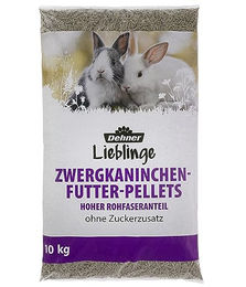Dehner Lieblinge Zwergkaninchenfutter Pellets, 10 kg, ohne Zuckerzusatz, 10000g, hochwertiges Hasenfutter, hoher Rohfaseranteil – Bild 1 von 4