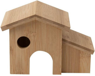 Produktbild von Dehner Nagerhaus Jorgos, Bambus, verschiedene Größen, braun, Fensteröffnung, Versteckmöglichkeit, Nachhaltig