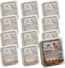 Produktbild von Dehner Natura Futter-Tafeln, Wildvogelfutter, Erdnüsse, 12 x 300 g, hochwertig, energiereiches Ganzjahresfutter