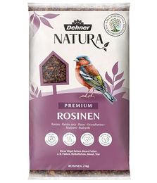 Dehner Natura Premium Rosinen, Wildvogelfutter, naturbelassen Rosinen, ungeschwefelte Futterrosinen, für Fink, Rotkelchen, Star – Bild 1 von 8