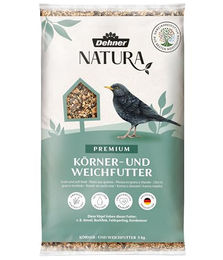 Dehner Natura Premium Wildvogel Körner- und Weichfutter, versch. Größen, hochwertiges Vogelfutter, enthält auch Insekten – Bild 1 von 9